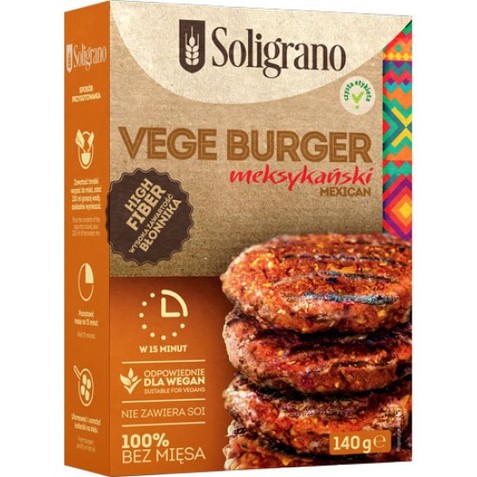 Burger vegan Μεξικάνικο 140g Health Trade