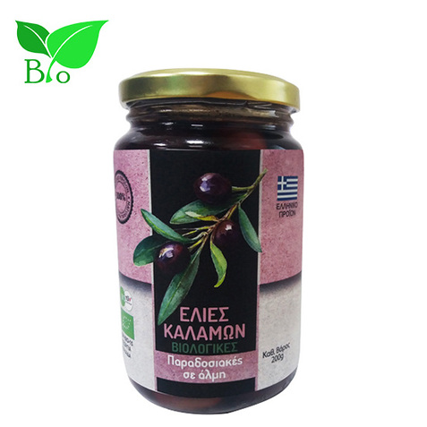 Ελιές Καλαμών σε Γυάλινο Βάζο 200g - Βιολογικές Health Trade