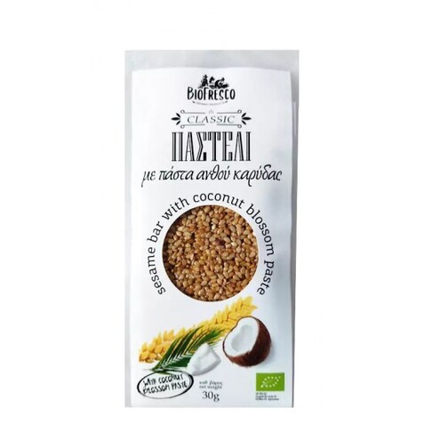 Παστέλι με πάστα άνθεων καρύδας 30g - Βιολογικό Health Trade