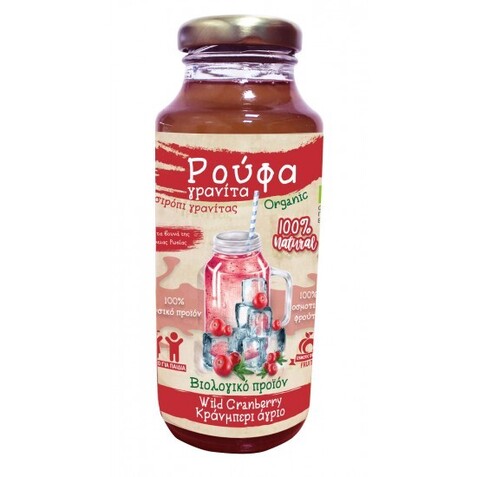Σιρόπι Για Γρανίτα Άγριο Cranberry 250ml - Βιολογικό Health Trade