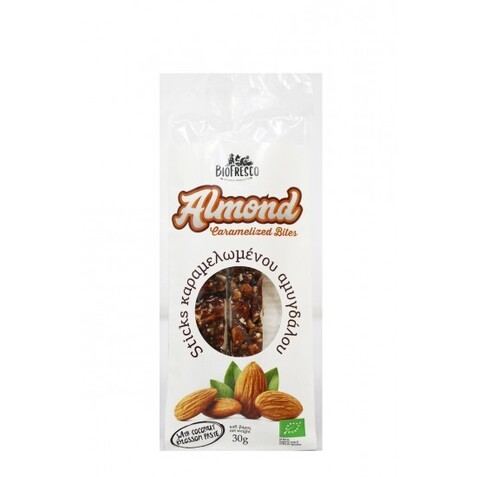 Stick με Αμύγδαλο Καραμελωμένο & Πάστα Άνθεων Καρύδας 30g - Βιολογικό Health Trade