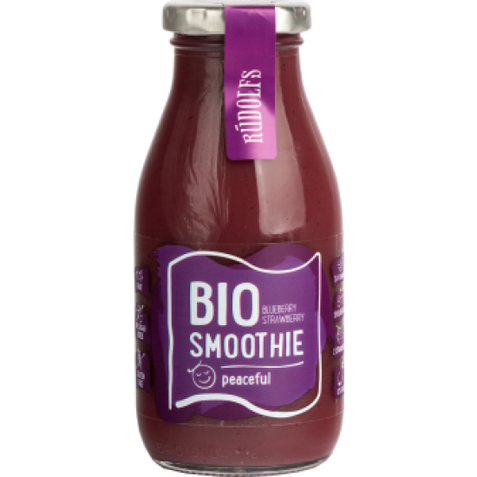 Smoothie Peaceful - Μύρτιλο, Φράουλα και σπόροι Chia 260ml - Βιολογικό Health Trade